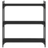 Bookcase 3-Tier Black 31.5"x11.8"x33.9" Engineered Wood - Black