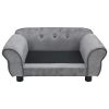 Dog Sofa Gray 28.3"x17.7"x11.8" Plush - Grey