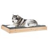 Dog Bed 40"x29.1"x3.5" Solid Wood Pine - Brown