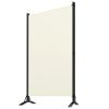3-Panel Room Divider Cream White 102.4"x70.9" - White