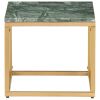 Coffee Table Green 15.7"x15.7"x13.8" Real Stone with Marble Texture - Green