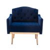 Accent Chair ,leisure single sofa with Rose Golden feet Item Code: W39531525 First Available: 2021-05-07 Return Rate: Low - Navy
