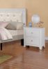 Bedroom Bed Side Table 1x Nightstand White Color Wooden 2 Drawers Table Nightstands - as Pic