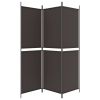 3-Panel Room Divider Brown 59.1"x70.9" Fabric - Brown