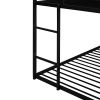 Bunk Beds for Kids Twin over Twin,House Bunk Bed Metal Bed Frame Built-in Ladder,No Box Spring Needed Black - as pic