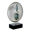 Ultra-Modern Design Table Lamp LED Lights Infinity Mirror Black and Silver Finish Antique Night Lamp Bedroom Lamp - as Pic