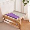 One-Step Cat Bed for Window sill & Bedside;Cat Window Perches ; Sliding Clamping Slot Adjustment Cat Hammock - Grey&purple