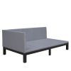 Upholstered Daybed/Sofa Bed Frame Twin Size Linen - Gray