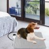 Pet Heating Pad Waterproof Electric Heating Mat Warming Blanket with 9 Heating Modes - Grey - US