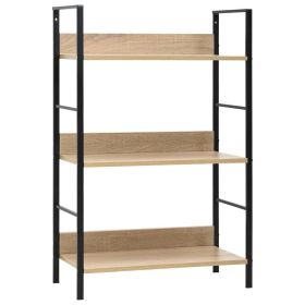 3-Layer Book Shelf Oak 23.6"x10.9"x35.6" Engineered Wood - Brown