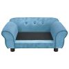 Dog Sofa Turquoise 28.3"x17.7"x11.8" Plush - Turquoise
