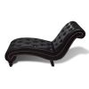 Chaise Longue Brown Faux Leather - Brown