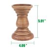 Stonebriar Natural Turned Wood Pillar Candle Holder, Brown, 6" - STONEBRIAR