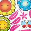 Dancing Sunflowers - Large Wall Decals Stickers Appliques Home Decor - HEMU-HL-5802