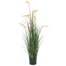 Artificial Grass Plant with Cattail 53.1" - Green