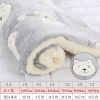 Cat dog sleeping mat warm thickened Sleeping pad blanket;  dog house warm mattress pet cushion - Gray bear head - No.7 89*68cm