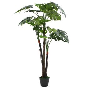 Artificial Monstera Plant with Pot 51.2" Green - Green