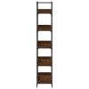 Bookcase 5-Tier Brown Oak 39.4"x13"x71.1" Engineered Wood - Brown
