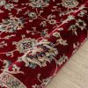 Stylish Classic Pattern Design Traditional Floral Filigree Bordered Area Rug - Red|Ivory - 5' X 7'9"