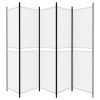 5-Panel Room Divider White 98.4"x78.7" Fabric - White