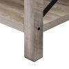 2-Tier Modern Farmhouse Coffee Table; Wood Rectangle Cocktail Table with Metal X- Frame (Gray; 40.94" w x 21.65" d x 17.91" h)