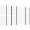 6-Panel Room Divider White 118.1"x70.9" Fabric - White
