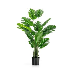 1/2pcs 5 Feet Artificial Tree Faux Monstera Deliciosa Plant for Home Indoor and Outdoor - 1