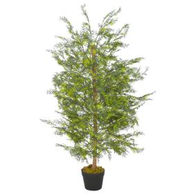 Artificial Plant Cypress Tree with Pot Green 47.2" - Multicolour