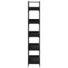 Bookcase 5-Tier Black 39.4"x13"x71.1" Engineered Wood - Black