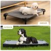 Outdoor Elevated Dog Bed Raised Dog Cots Beds for Large Dogs Indoor & Outdoor Pet Hammock Bed with Frame with Breathable Mesh(Large; Grey) - as Pic