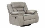 Denali Faux Leather Upholstered Chair Made With Wood Finished in Gray - as Pic