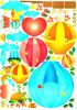 Hot-Air Balloon Party- Wall Decals Stickers Appliques Home Dcor - HEMU-AM-822