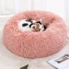 Pet Bed For Dog & Cat; Plush Cat Bed Warm Dog Bed For Indoor Dogs; Plush Dog Bed; Winter Cat Mat - Light Grey - 50cm/19.7in