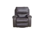 Faux Leather Reclining Sofa Couch Single Chair for Living Room Grey - as Pic