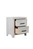 Denver Modern Style 2-Drawer Nightstand Made with Wood in Gray - as Pic
