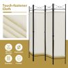 6 Feet 4-Panel Folding Freestanding Room Divider - White