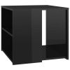 Side Table High Gloss Black 19.7"x19.7"x17.7" Engineered Wood - Black