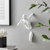 Glossy Wall Sculpture 13" Runner, White-W