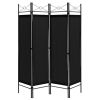6 Feet 4-Panel Folding Freestanding Room Divider - Black