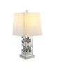 ACME Noralie Table Lamp, Mirrored & Faux Diamonds 40222 - as Pic