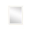 Rectangular Single Aluminum Framed Anti-Fog LED Light Wall Bathroom Vanity Mirror - 28*36 - Gold
