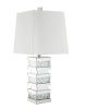 ACME Nysa Table Lamp in Mirrored & Faux Crystals 40217 - as Pic