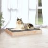Dog Bed 36"x25.2"x3.5" Solid Wood Pine - Brown