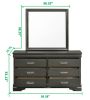 Modern Brooklyn 6 Drawer Dresser made with Wood in Gray - as Pic