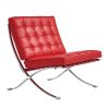 TENGYE furniture Barcelona chair with ottoman - Red