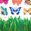 Flying Butterflies 5 - X-Large Wall Decals Stickers Appliques Home Decor - HEMU-HL-6834