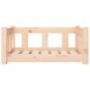 Dog Bed 25.8"x19.9"x11" Solid Wood Pine - Brown