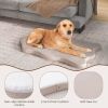 Pet Supplies Dog Bed with Memory Foam Support - Beige - O/S