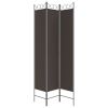 3-Panel Room Divider Brown 47.2"x86.6" Fabric - Brown