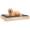 Dog Bed 28.1"x21.3"x3.5" Solid Wood Pine - Brown